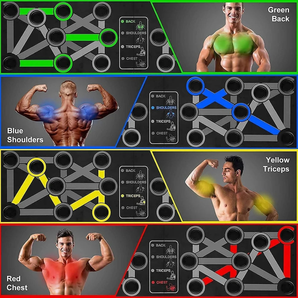 Multi-purpose function(16-in-1) Pushup Board